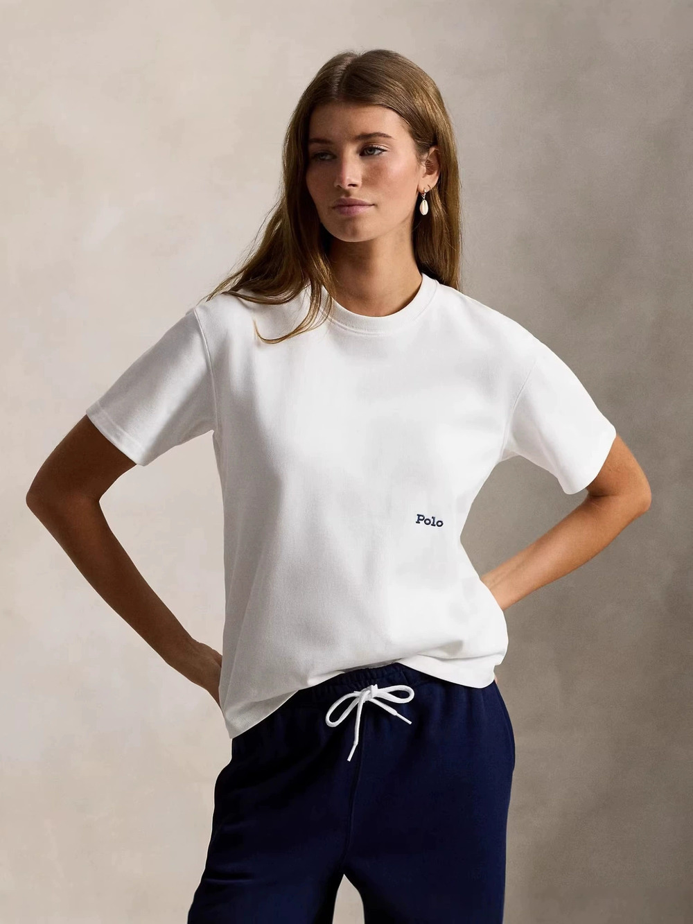 ZARA Summer Casual Round Neck Simple Loose Fit Sport Print Short Sleeve Tee